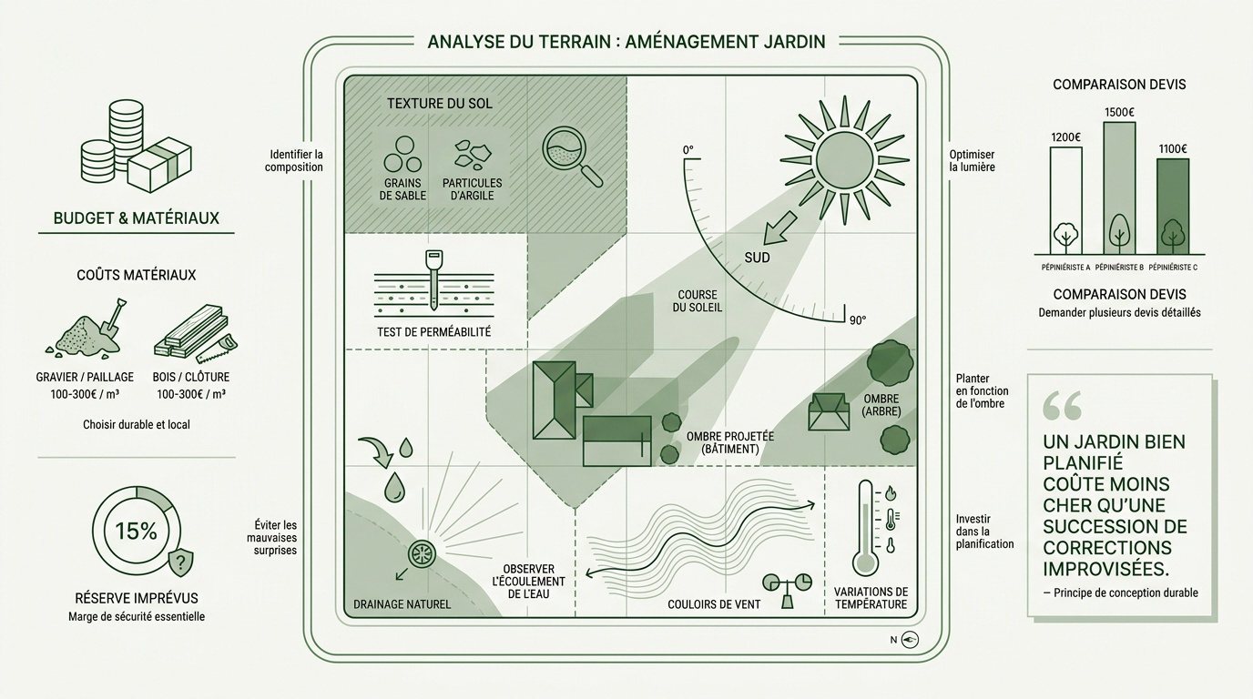 Analyse technique d'un terrain avant aménagement paysager