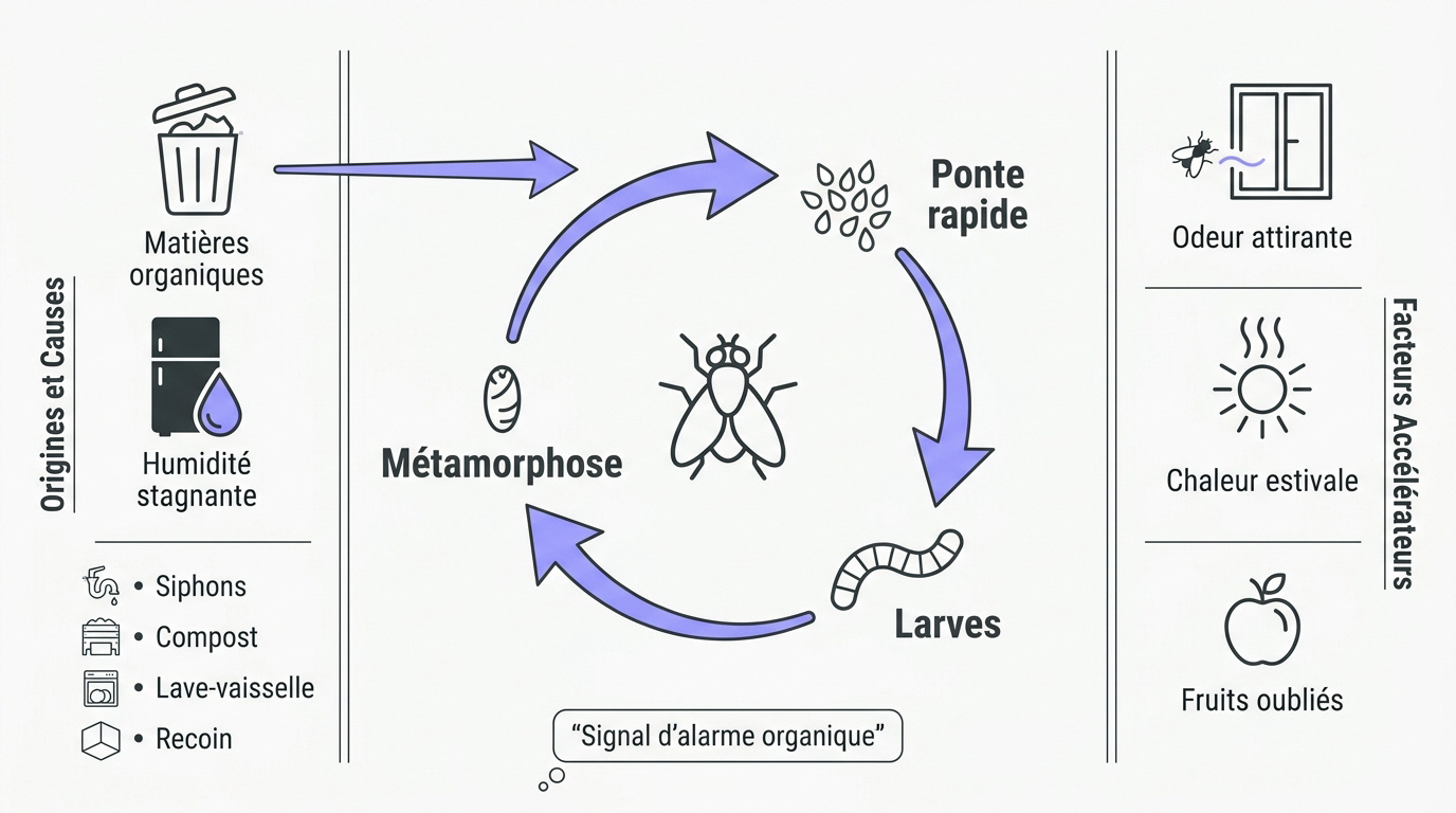Cycle de vie de la mouche domestique
