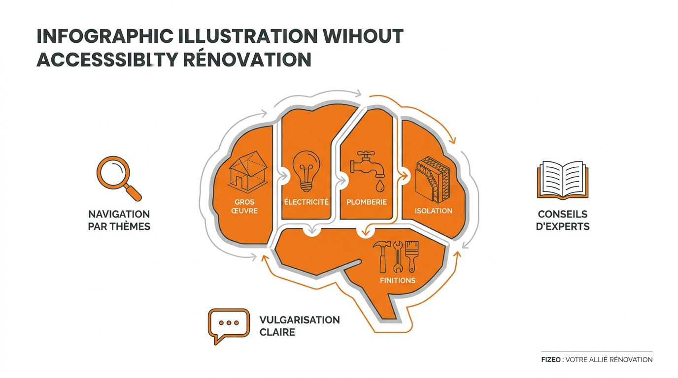 Infographie sur l'organisation des connaissances pour une rénovation réussie