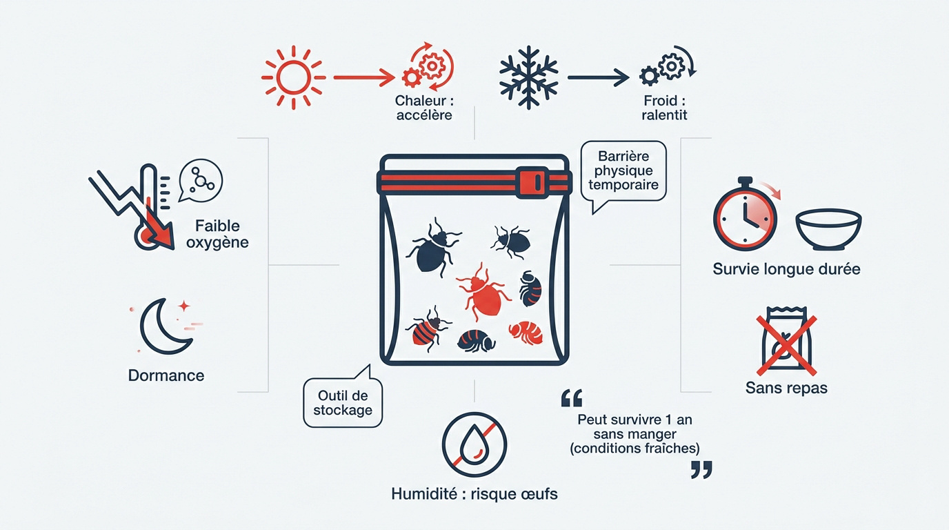 Punaise de lit adulte sur un textile