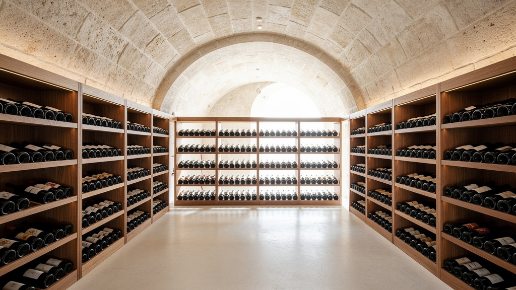 cave vin vo t e avec casiers en bois massif