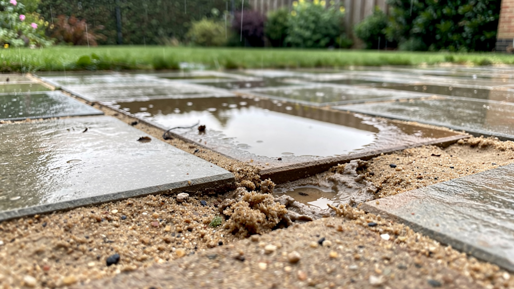 L'impact des intempéries sur vos dalles posées sur sable