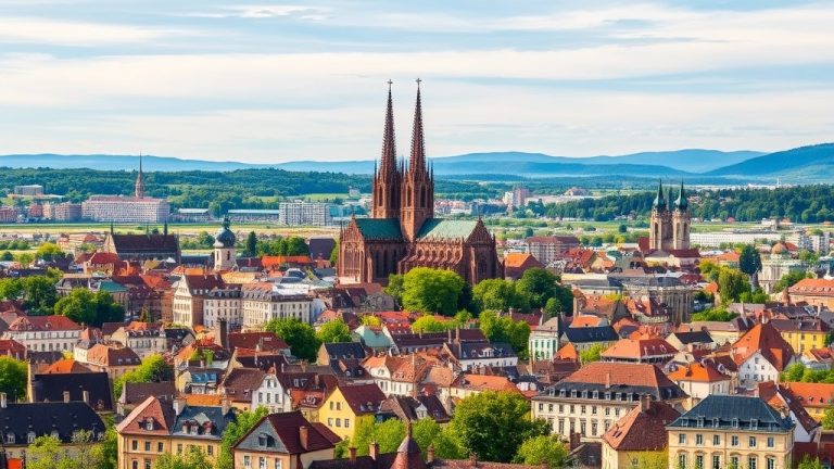 vue a rienne de strasbourg et de la cath drale