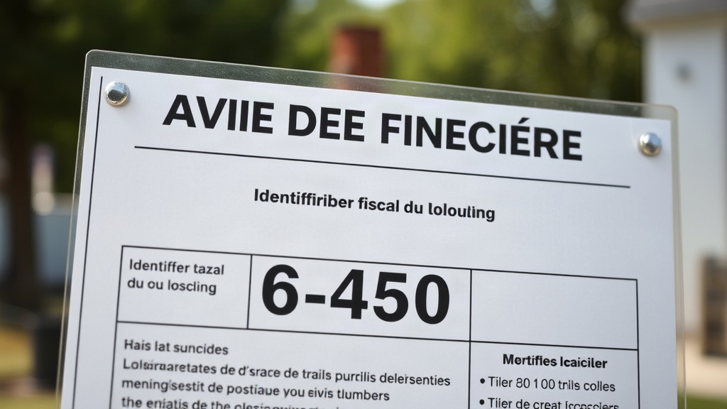 avis de taxe fonci re avec identifiant fiscal du l