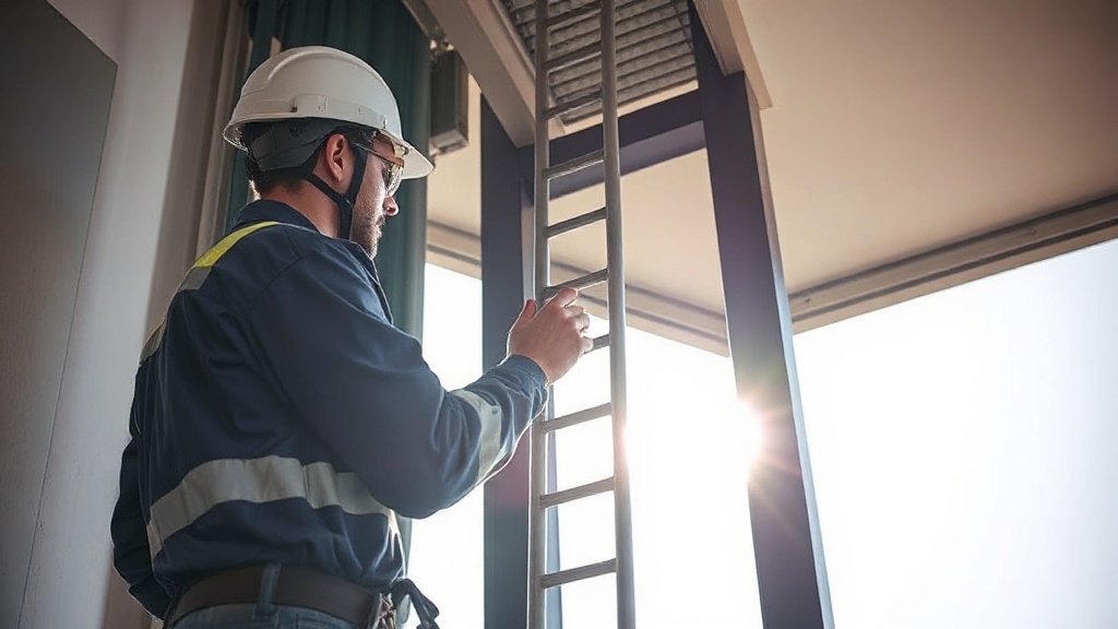 technicien inspectant un ascenseur en copropri t
