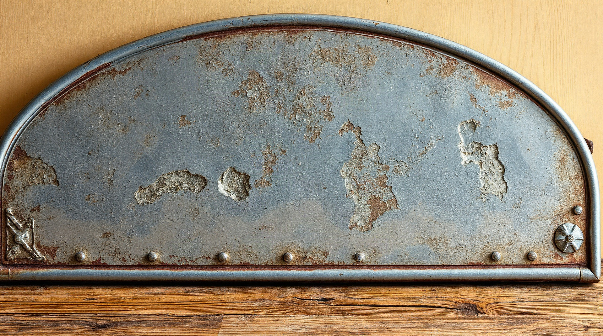 Surface de zinc patiné aux nuances grises sur une toiture ancienne
