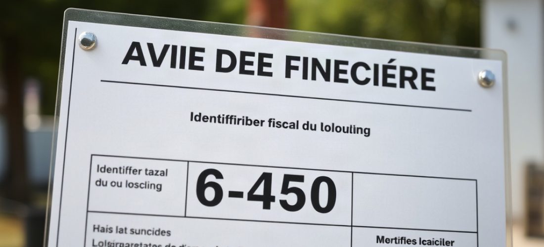 avis de taxe fonci re avec identifiant fiscal du l