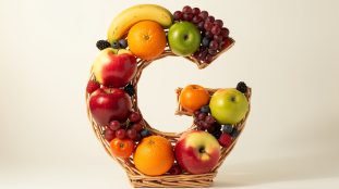 corbeille de fruits lettre g
