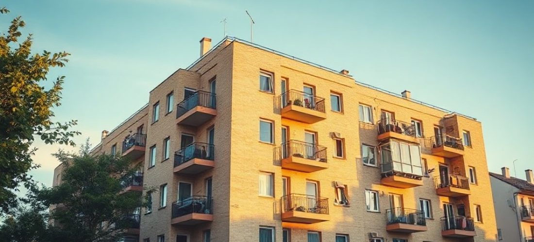 facade d un immeuble residentiel de logements soci