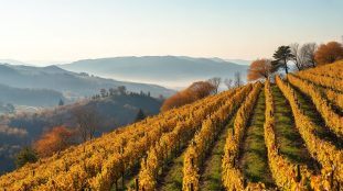 vignes champenoises en automne sur la c te des bla
