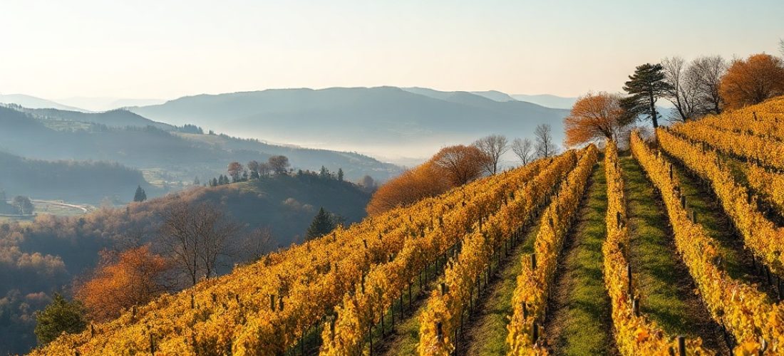 vignes champenoises en automne sur la c te des bla