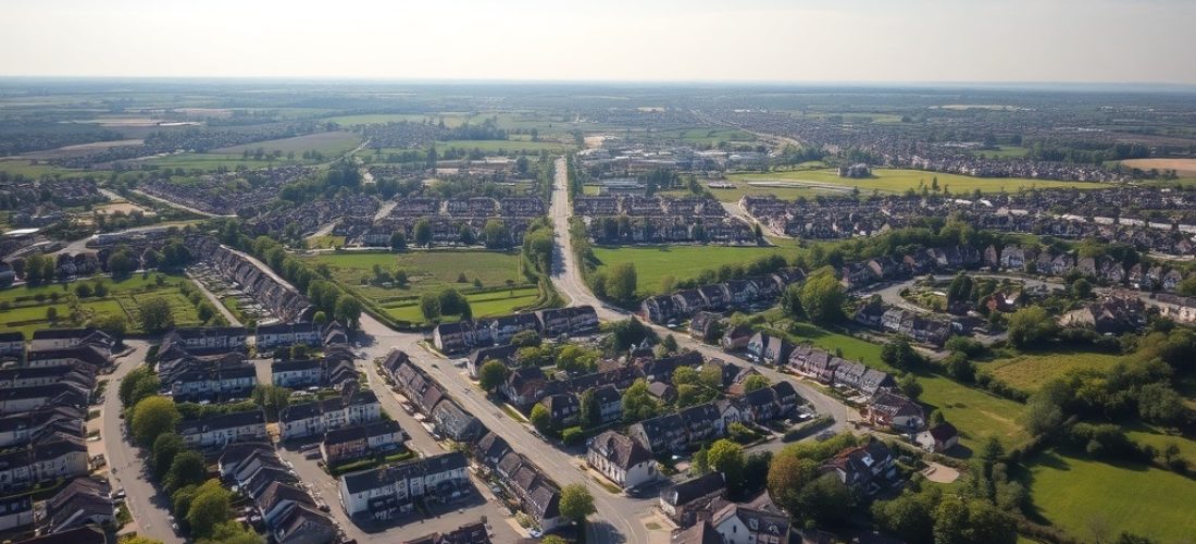 vue a rienne des quartiers r sidentiels de conflan